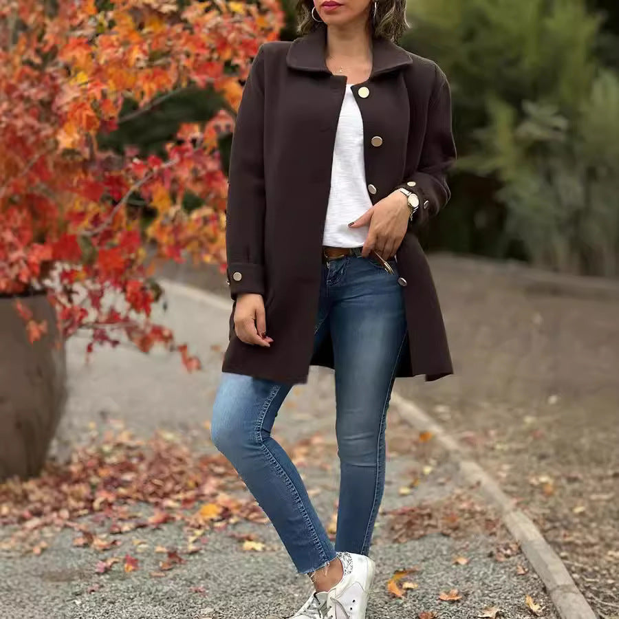 Corinne™ | Cappotto Oversized Classico con Bottoni