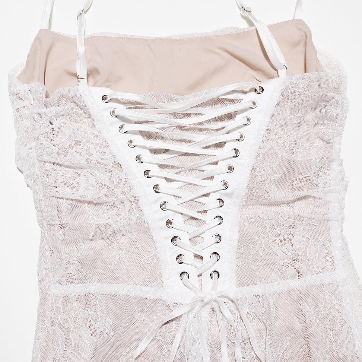 Celeste | Abito Maxi in Pizzo