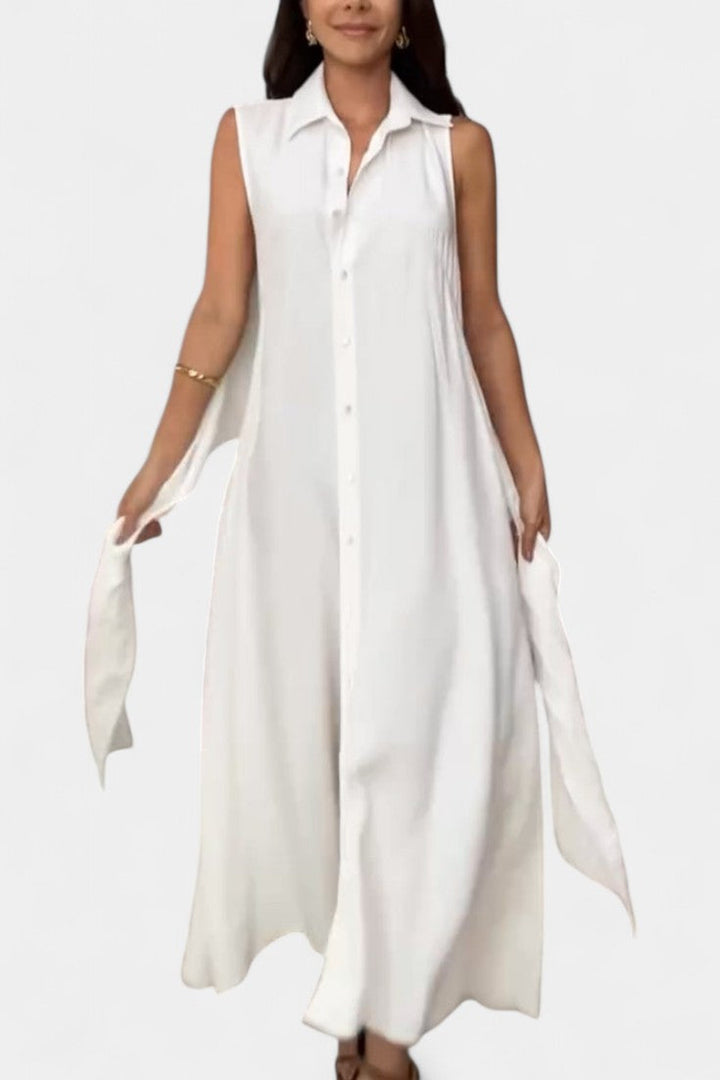 Meryl Vestito Midi Stile Camicia con Bottoni