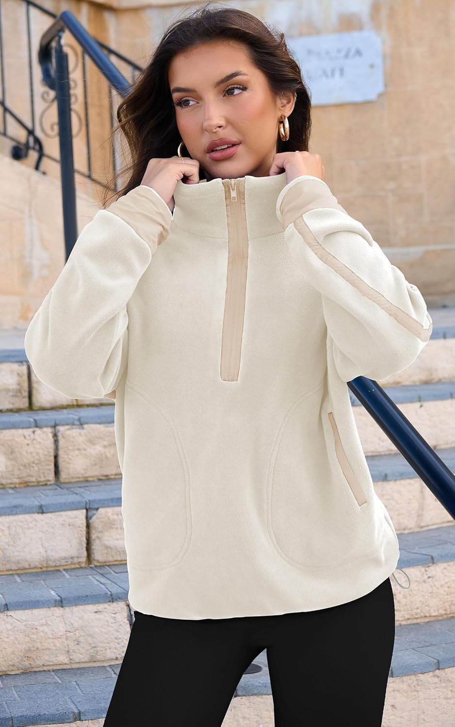 Sofia™ | Felpa con cappuccio ZipFusion bianca