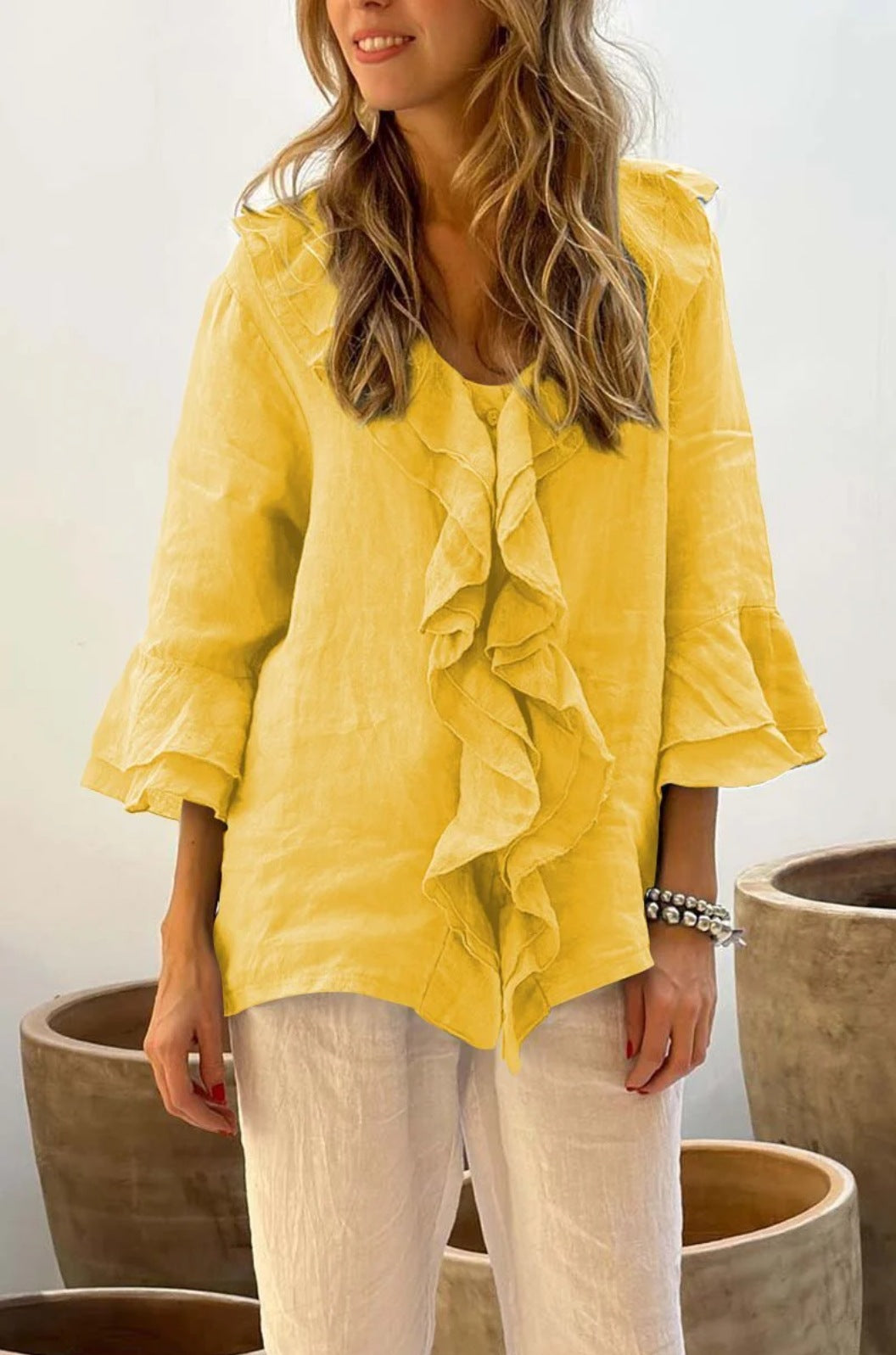 Sofia™ | Marie - Blusa Elegante con Volant