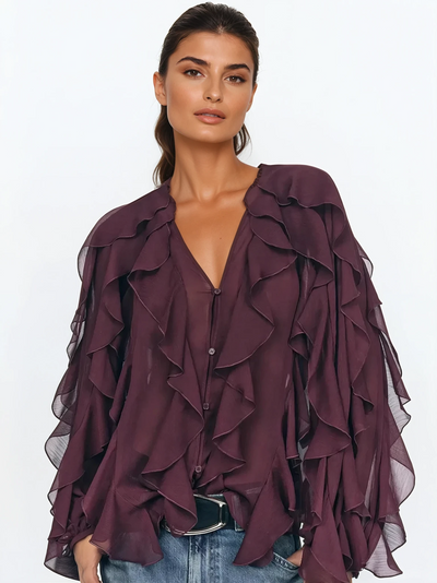 Sofia™ | Desiderio Puro - Blusa con Ruches