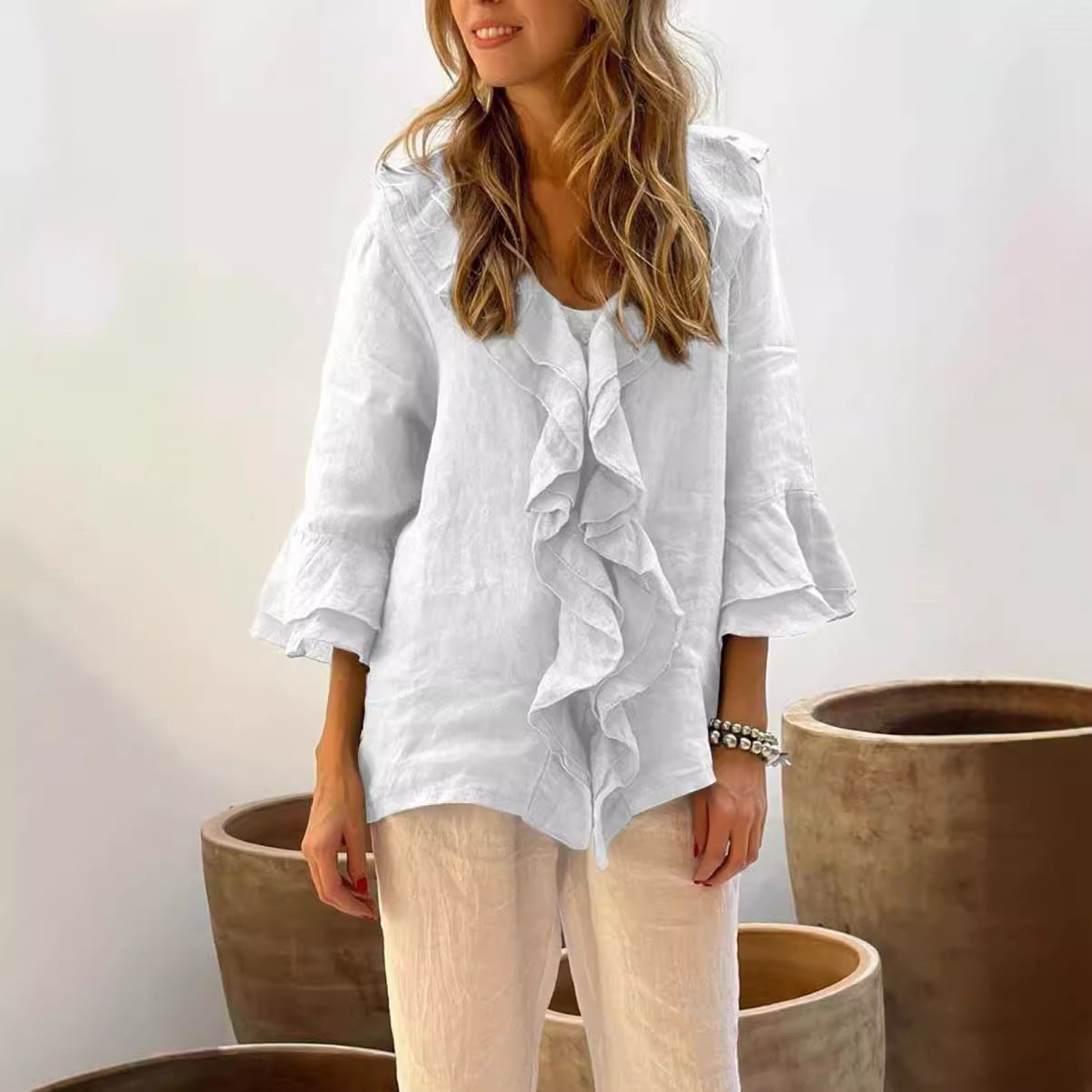 Sofia™ | Marie - Blusa Elegante con Volant