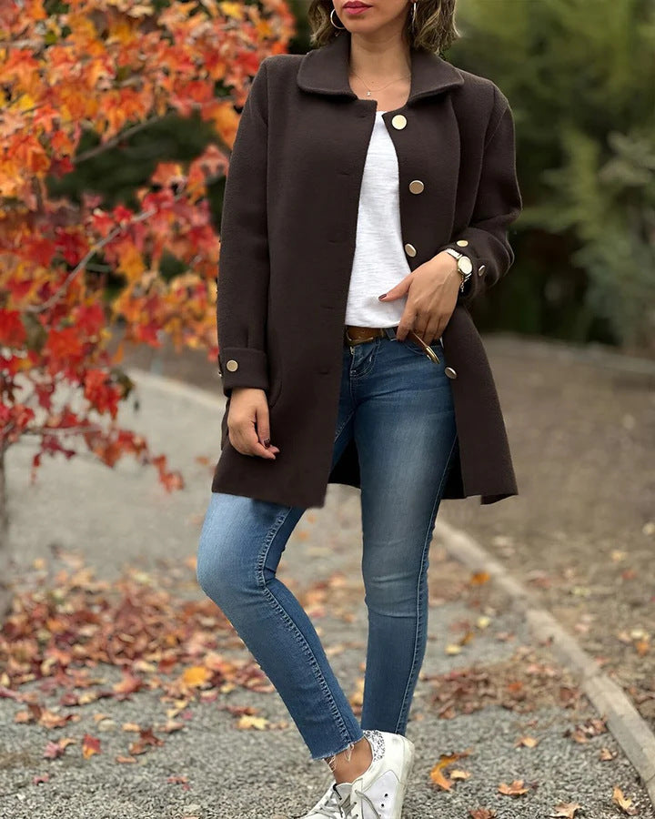 Corinne™ | Cappotto Oversized Classico con Bottoni