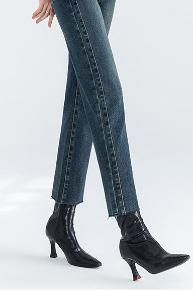 Sofia™ | Jeans Corti in Fleece con Vita Alta