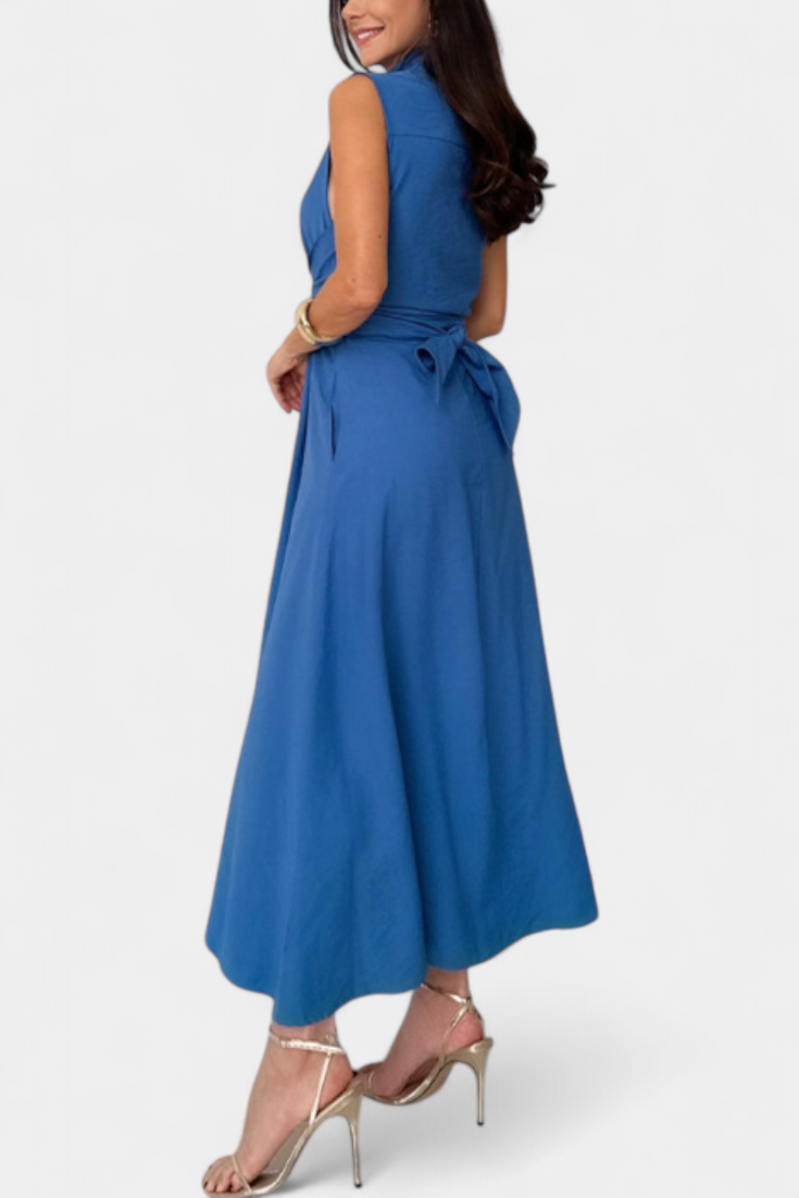 Meryl Vestito Midi Stile Camicia con Bottoni