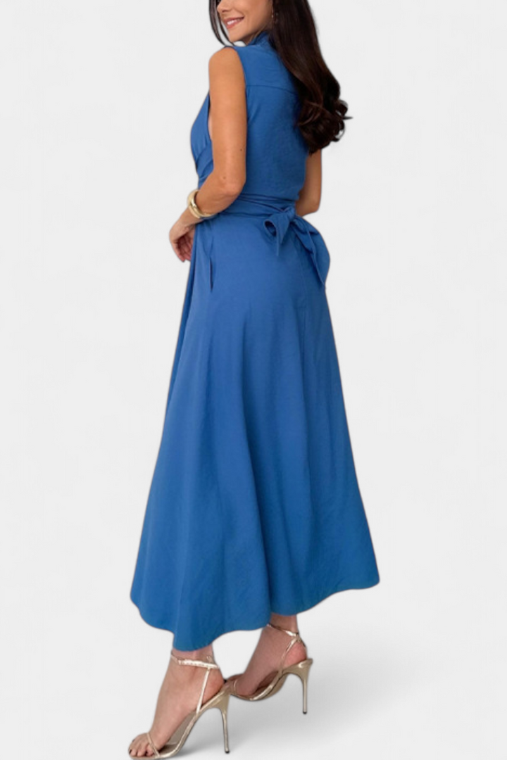 Meryl Vestito Midi Stile Camicia con Bottoni