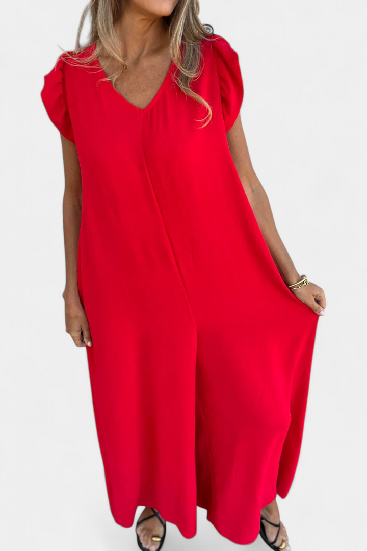 Isela Mono a Collo a V con Stampa Leopardo