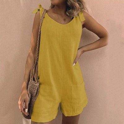 Una – Tuta con Spalline a Fiocco e Tasche