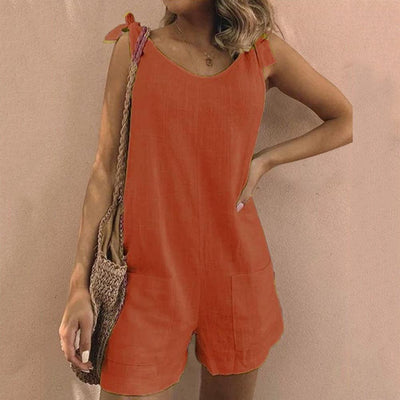 Una – Tuta con Spalline a Fiocco e Tasche