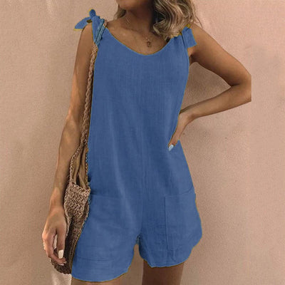 Una – Tuta con Spalline a Fiocco e Tasche