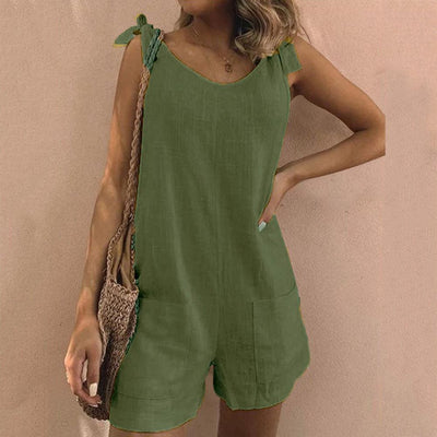 Una – Tuta con Spalline a Fiocco e Tasche
