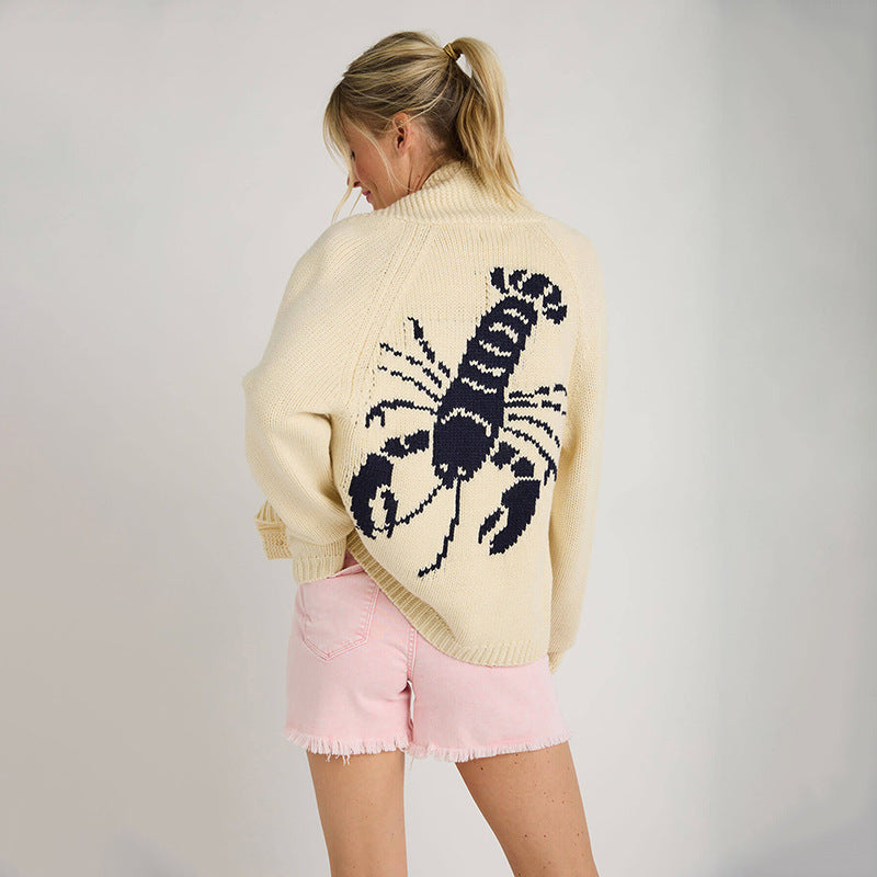 Sofia™ | Lydia - Cardigan con Stampa di Gamberetti