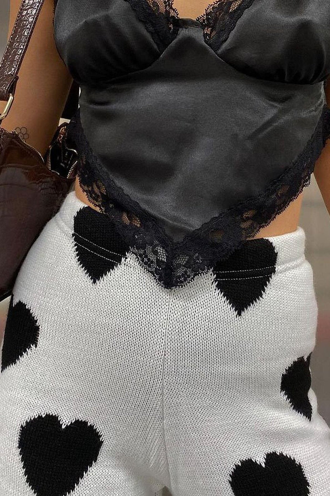 Sofia™ | Pantaloni a gamba larga con motivo a cuori