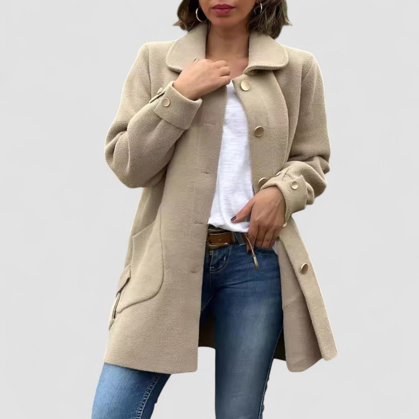 Corinne™ | Cappotto Oversized Classico con Bottoni