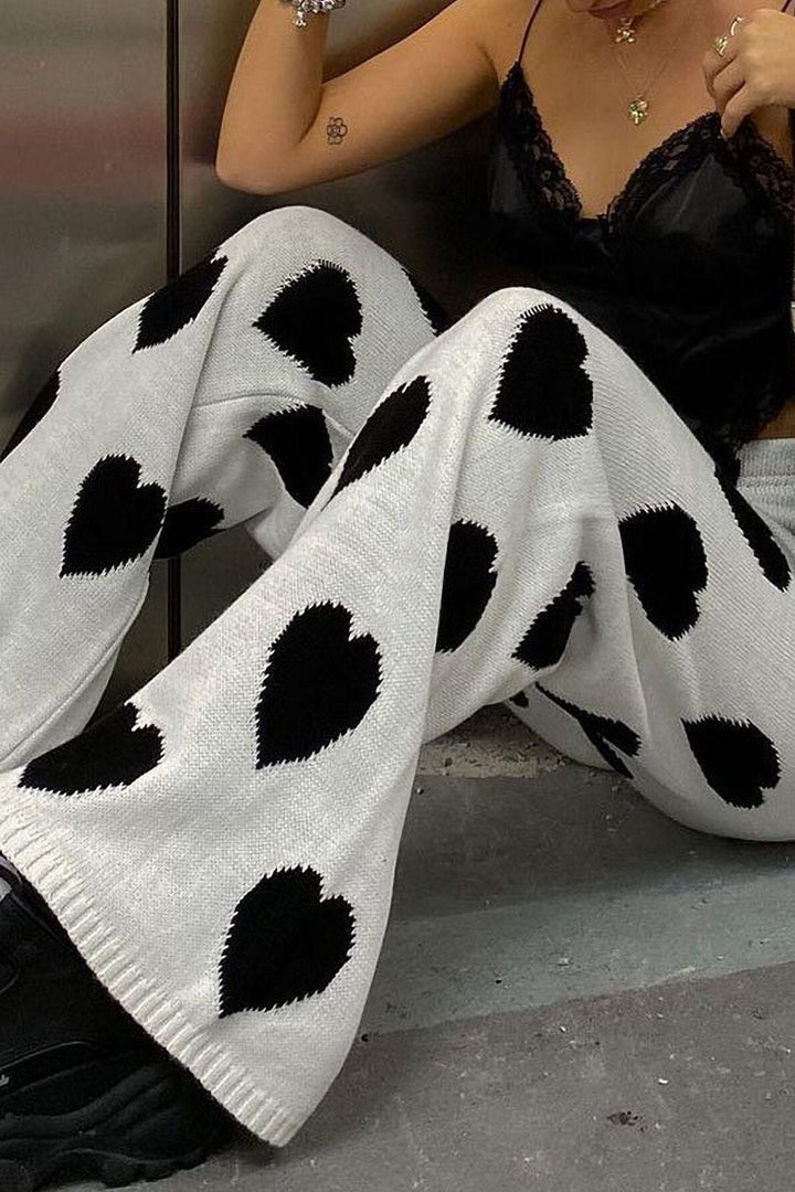 Sofia™ | Pantaloni a gamba larga con motivo a cuori