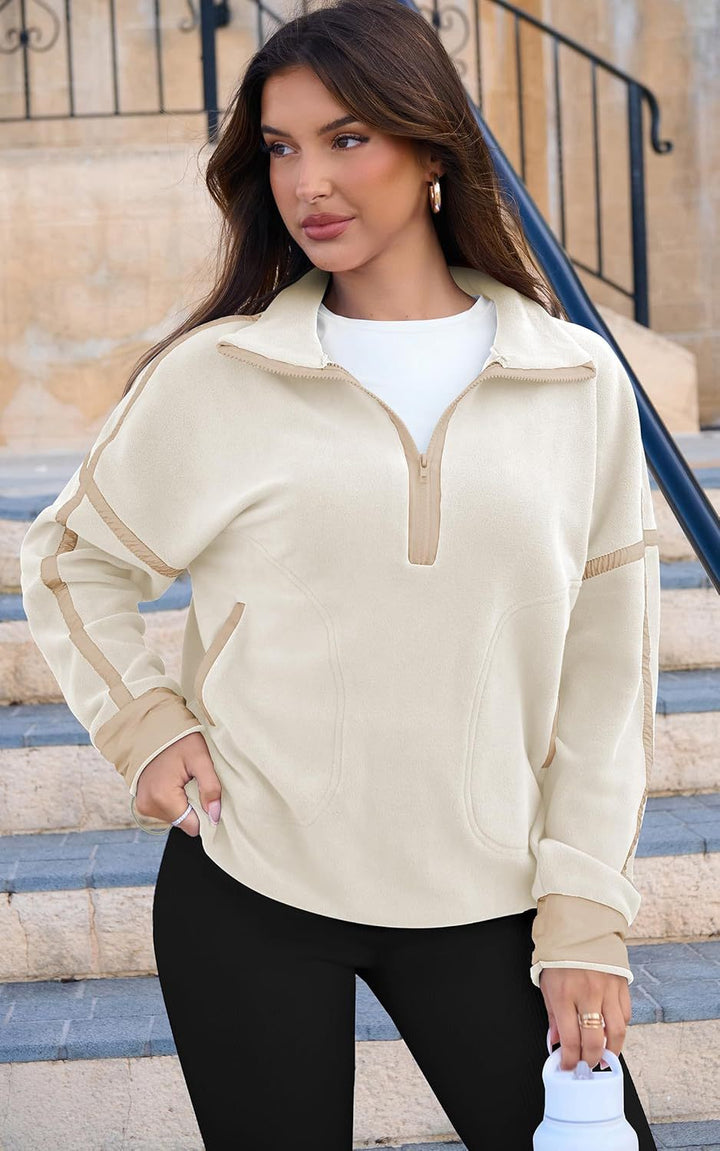 Sofia™ | Felpa con cappuccio ZipFusion bianca