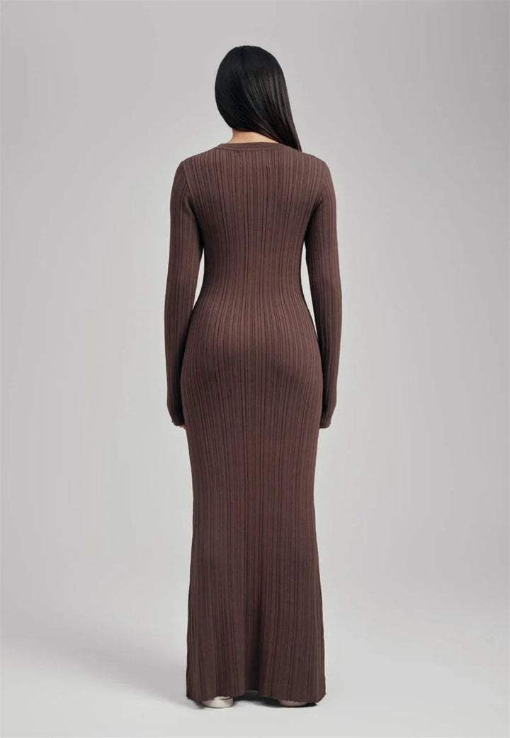 Sofia™ | Abito lungo in maglia a coste Lorenza-Mari