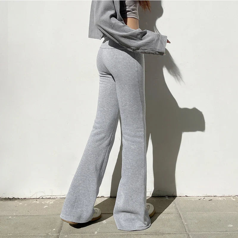 Sofia™ | Pantaloni a Zampa di Elisa in Velluto – Chic e Versatili