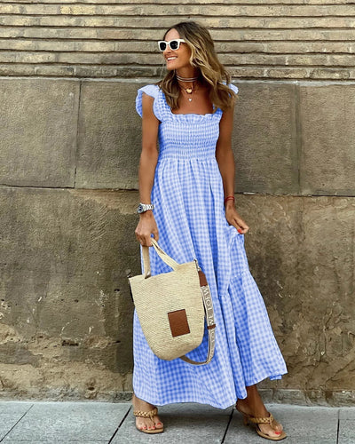FRANCESCA | Vestito a Quadri con Taglio Retro per Eleganza Istantanea e Comfort Quotidiano