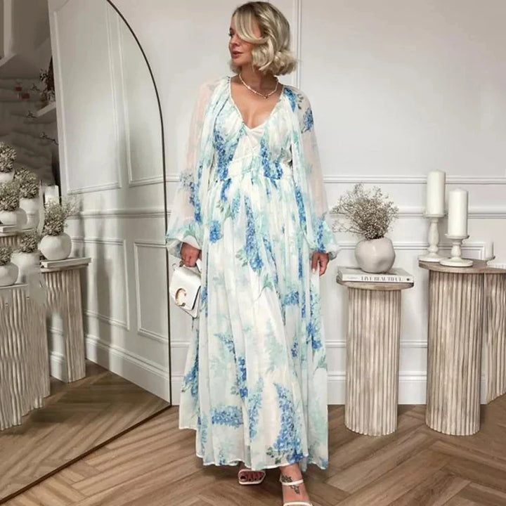 Melaya - Vestito Maxi Blu Oceano