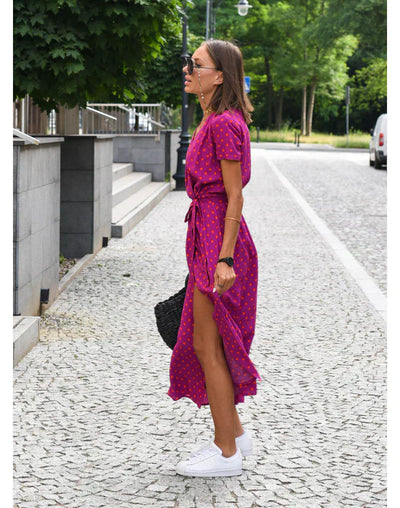 EVA | Abito Elegante con Scollo a V e Copertura della Pancia