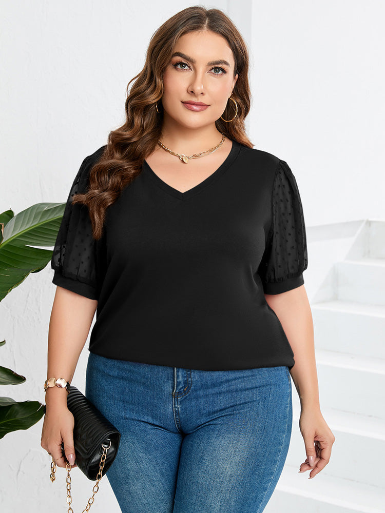 Sofia™ | Véronique™ Blusa Elegante con Maniche Puff