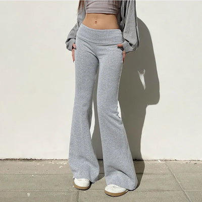 Sofia™ | Pantaloni a Zampa di Elisa in Velluto – Chic e Versatili
