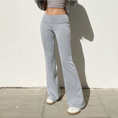 Sofia™ | Pantaloni a Zampa di Elisa in Velluto – Chic e Versatili