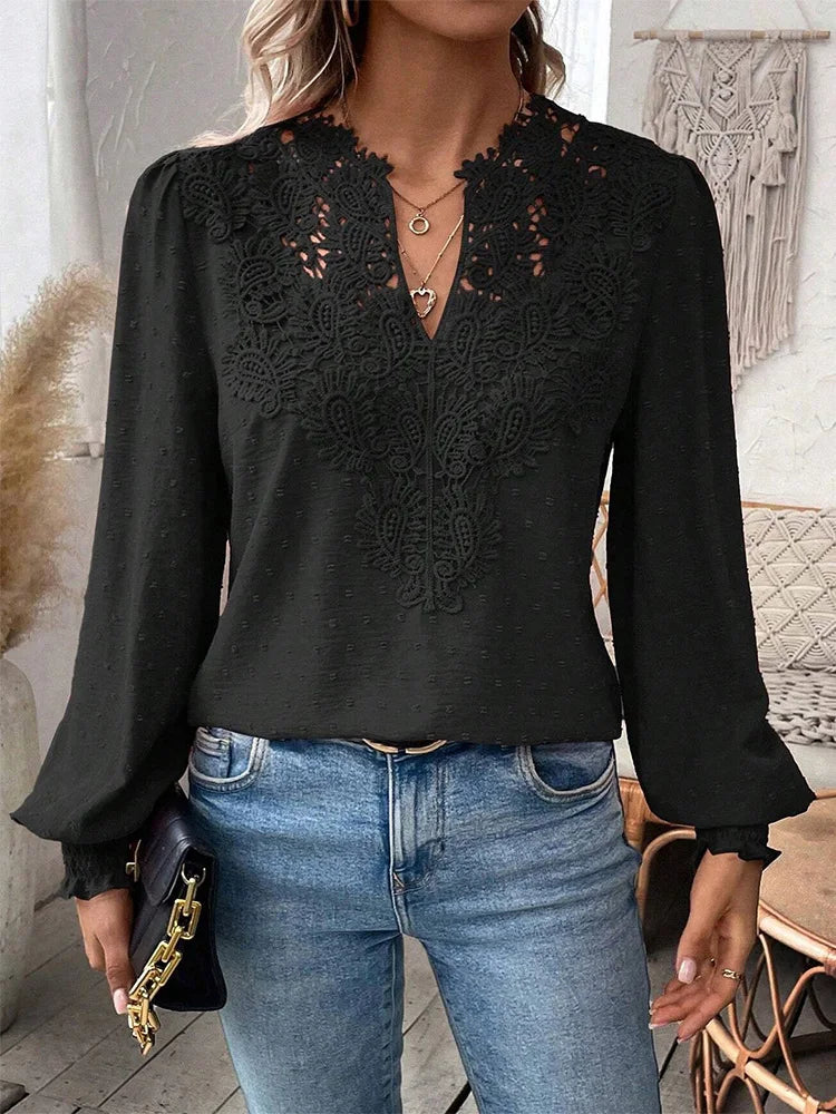 Sofia™ | Clémence™ | Elegante blusa con scollo a V