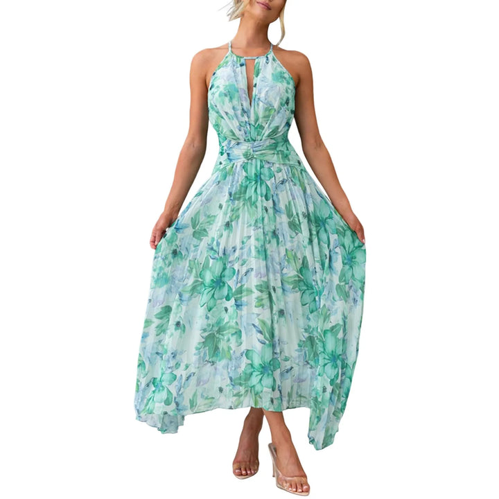 Fiorina – Abito Fluido con Stampa Foglie