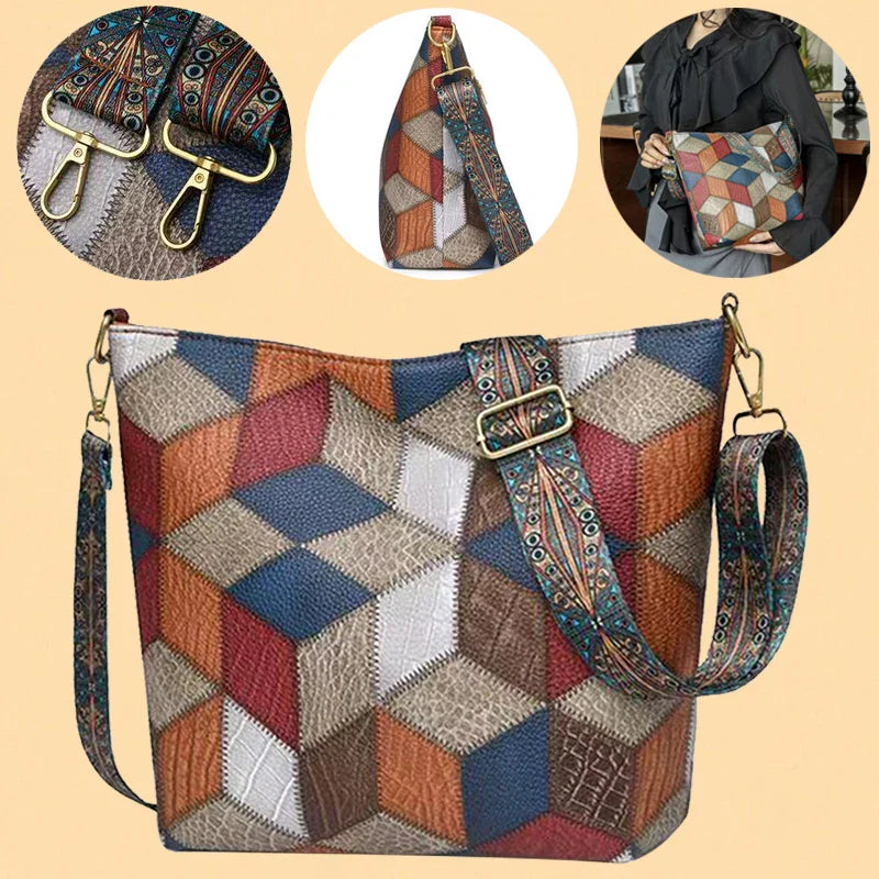 Sofia™ | Borsa a mano in pelle mosaico
