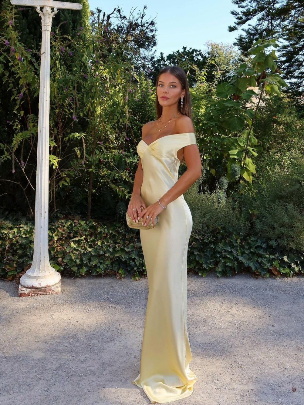 Emory | Abito Maxi in Satin Senza Schiena
