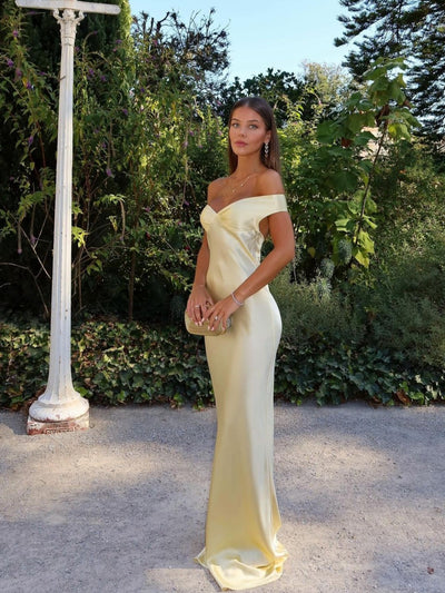 Emory | Abito Maxi in Satin Senza Schiena