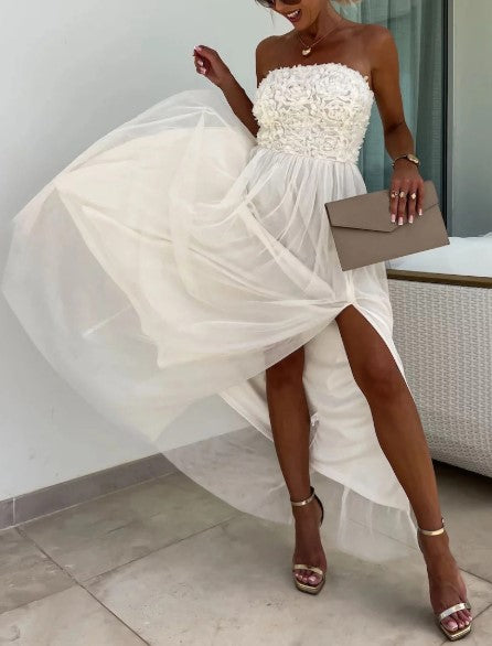 Dorothy - Abito Maxi Fluttuante a Spalla Scoperta