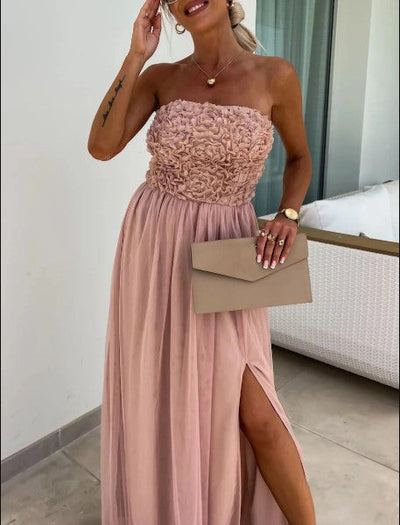 Dorothy - Abito Maxi Fluttuante a Spalla Scoperta