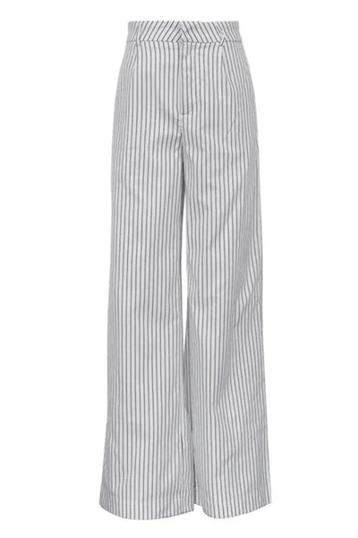 Sofia™ | Pantaloni a gamba larga con tasche a righe, senza cintura