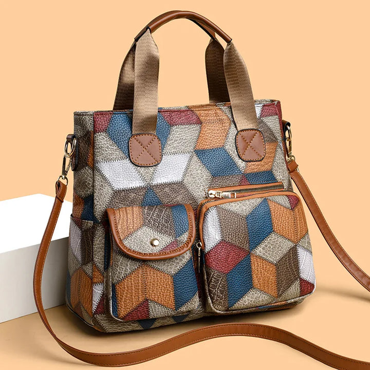 Sofia™ | Borsa a mano in pelle mosaico