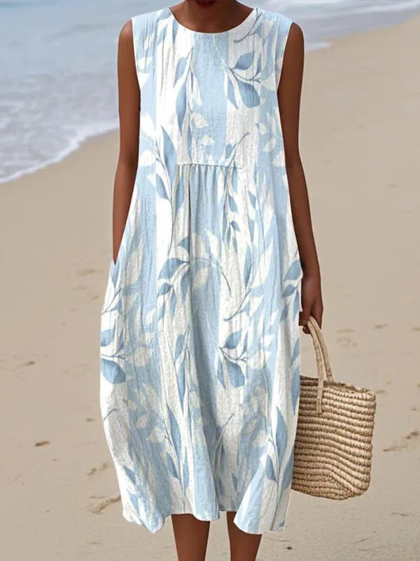 Adelina | Abito Lungo Estivo Patchwork Floreale