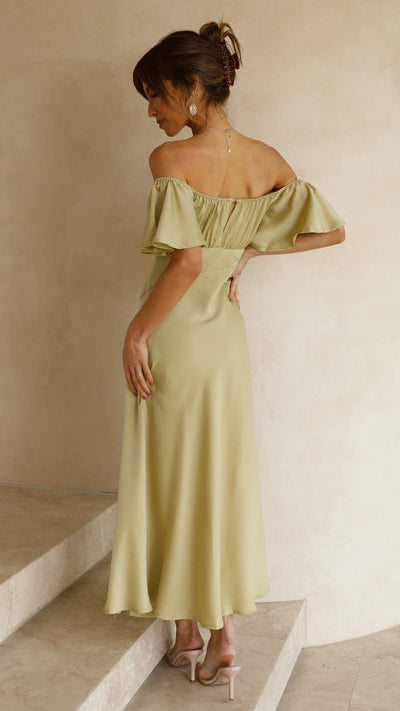 Nalani | Abito Maxi Off-Shoulder con Maniche a Farfalla