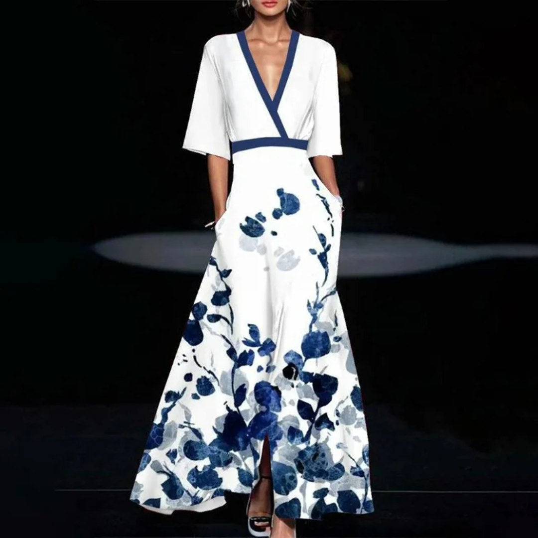 Valentina | Abito Lungo Elegante Azzurro