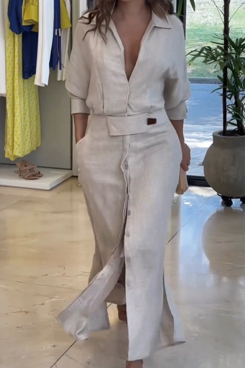 Valéria | Maxi-abito con scollo a V