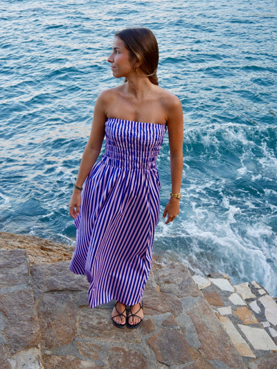 Abito a righe Blu e Rosa