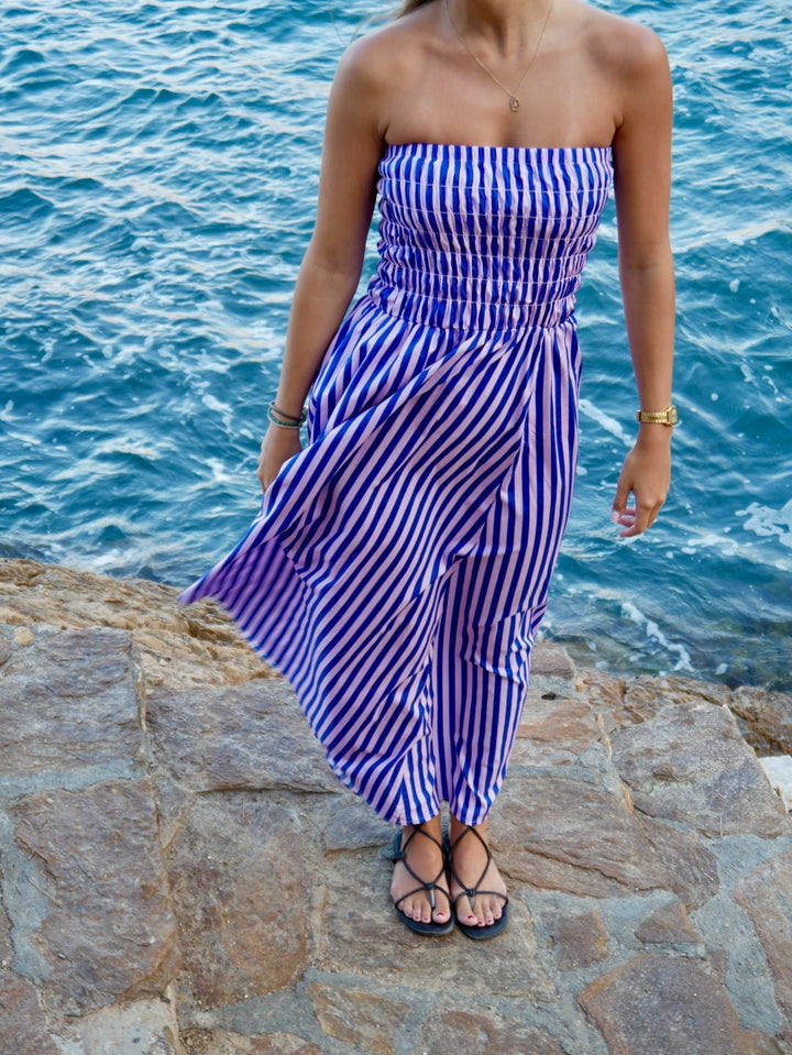 Abito a righe Blu e Rosa