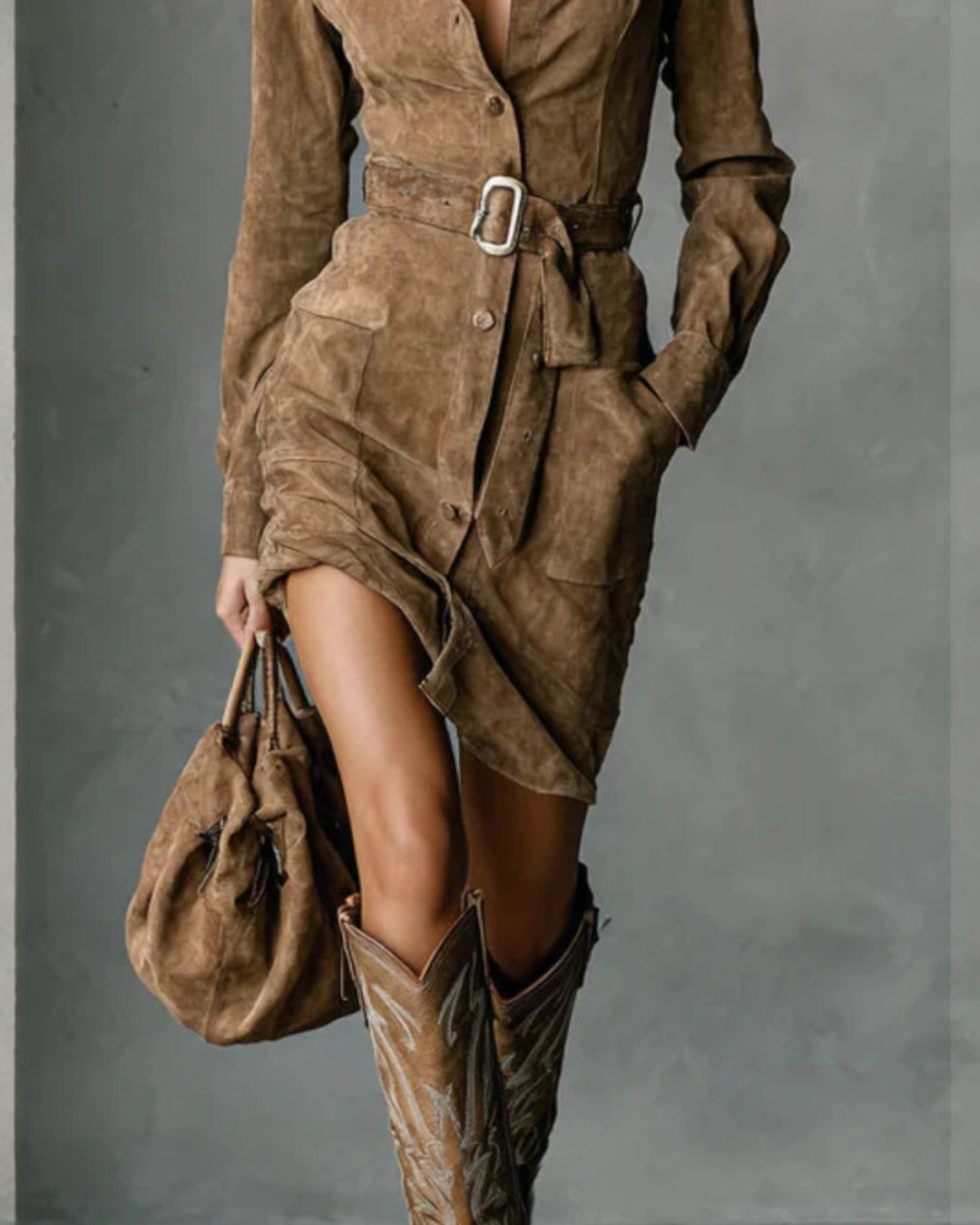 ELISA™ | ABITO MIDI IN SUEDE