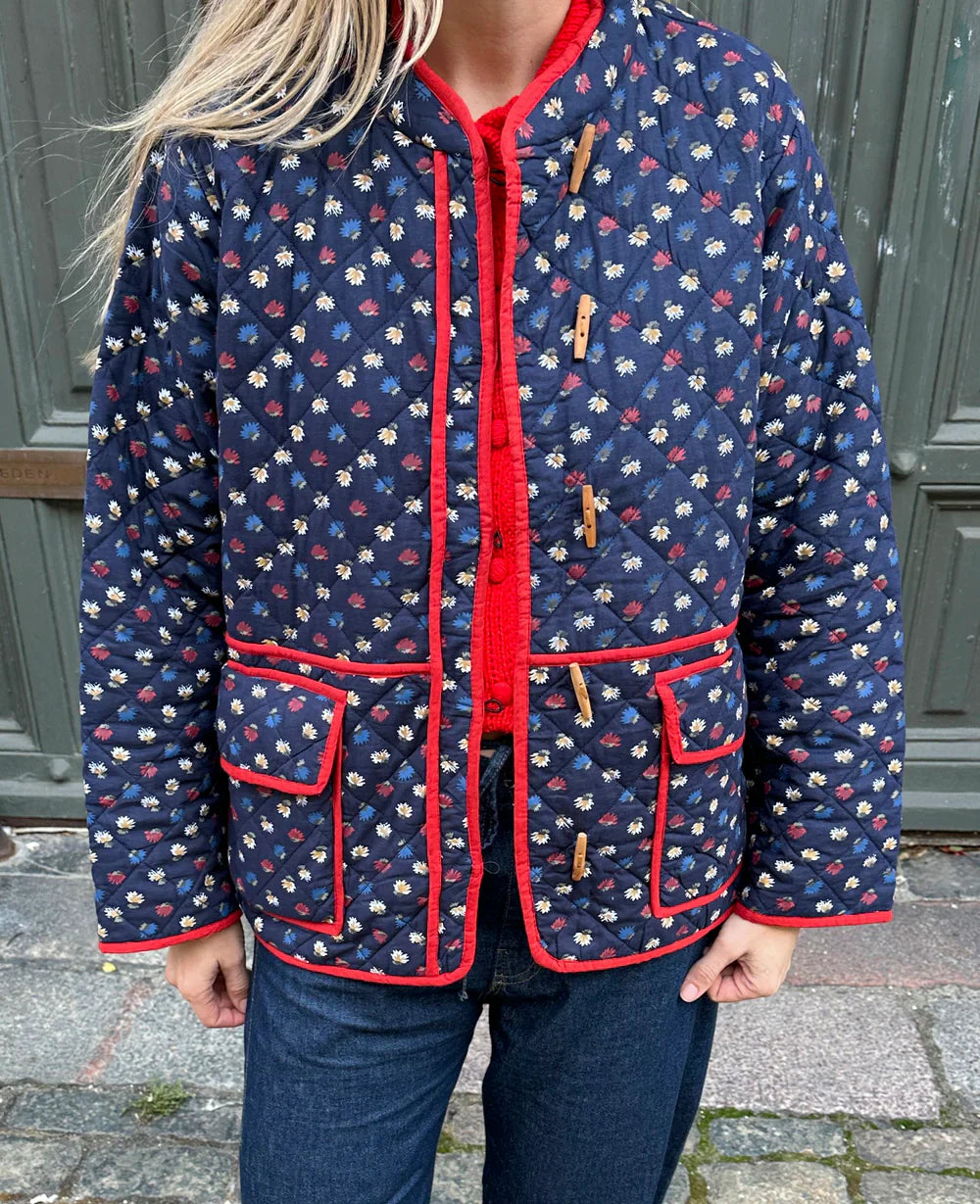 Sofia™ | GIACCA PATCHWORK CON STAMPA FLOREALE DI AMY