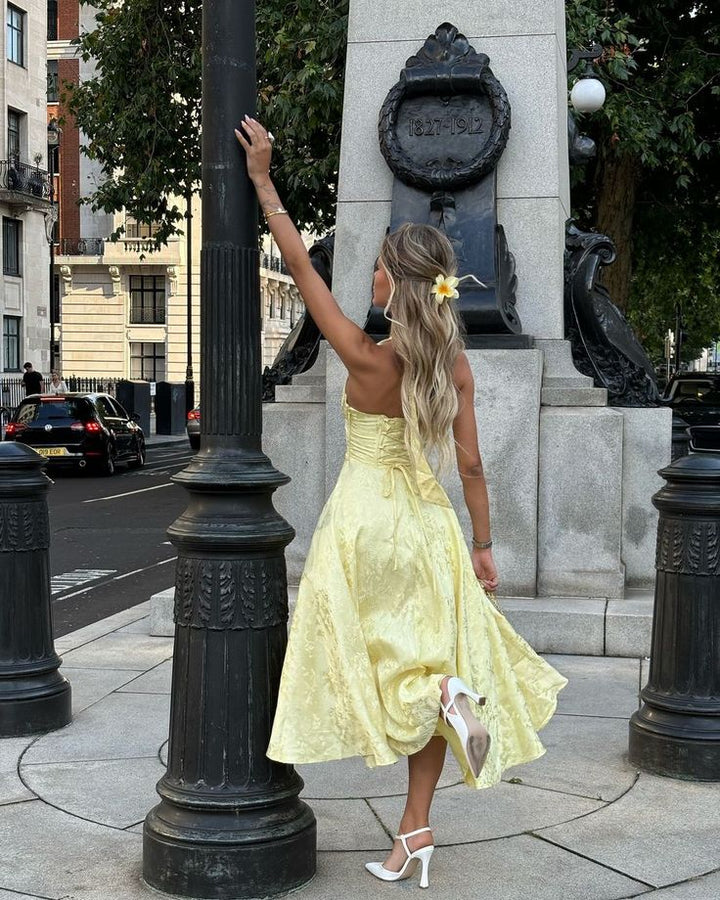 Esmeralda | Abito Midi Senza Maniche con Scollo Halter