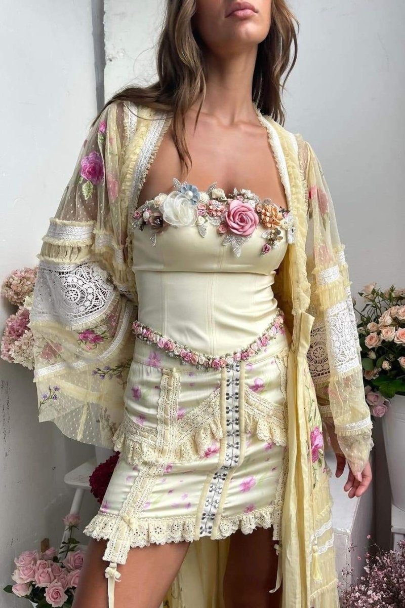 Sofia™ | Busto con fiori di perline Anita