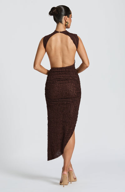 Abito Midi Afrodite - Marrone Prugna