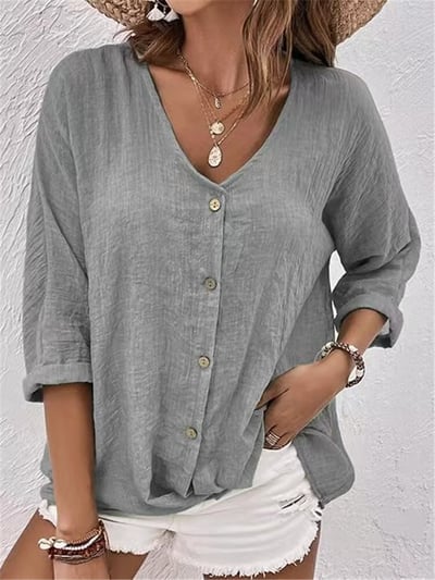 Sofia™ | Élisa™ | Blusa Leggera con Collo a V